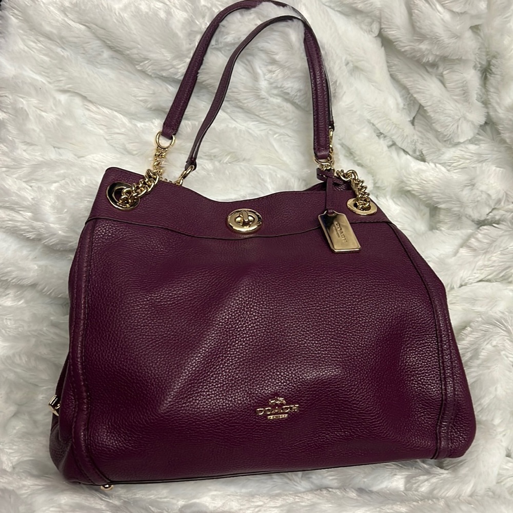 Burgundy Coach purse.